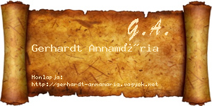 Gerhardt Annamária névjegykártya